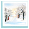 Quilled Snow Covered Trees Greeting Card
