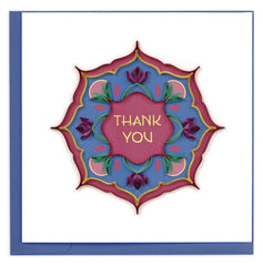 Quilled Radiating Floral Thank You Greeting Card