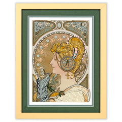 Framed Art-Size Artist Series - La Plume, Mucha