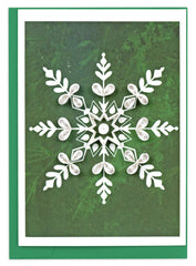 Quilled Snowflake on Pine Gift Enclosure Mini Card