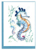 Quilled Colorful Seahorse Gift Enclosure Mini Card
