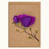 Purple Magnolia Handmade Card