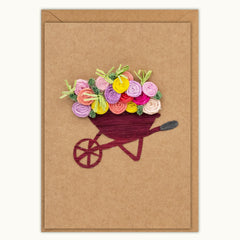 Wheelbarrow Garden Handmade Card