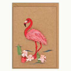Flamingo Handmade Card