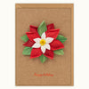 Handmade Red Poinsettia Greeting Card
