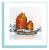 Quilled Sampan Greeting Card