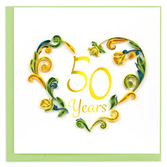 Quilled 50th Wedding Anniversary Card