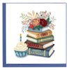 Quilled Books & Cupcake Greeting Card