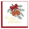 Quilled Merry Christmas Pinecone Greeting Card