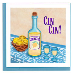 Quilled Limoncello (Italian) Greeting Card