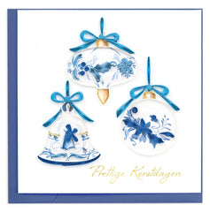 Quilled Delft Blue Ornaments (Dutch) Greeting Card