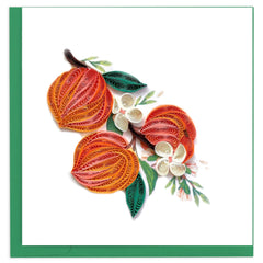 Quilled Peaches Greeting Card