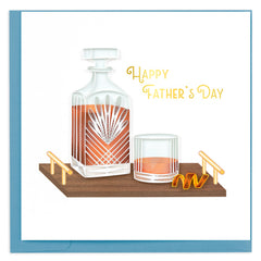 Quilled Father's Day Whiskey Greeting Card