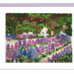 Quilled Artist Series - The Artist's Garden at Giverny, Monet Greeting Card