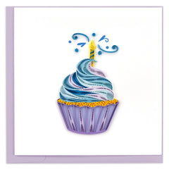 Quilled Cupcake & Candle Birthday Card