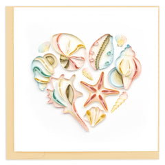 Quilled Seashell Heart Greeting Card