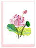 Quilled Pink Lotus Gift Enclosure Mini Card