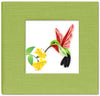 Quilled Hummingbird Sticky Note Pad Cover