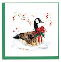 Quilled Christmas Goose Holiday Card