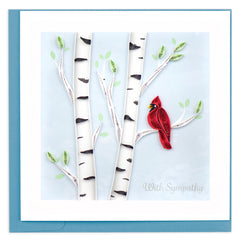 Quilled Cardinal Sympathy Card