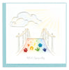 Quilled Rainbow Bridge Pet Sympathy Card