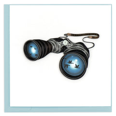 Quilled Bird Watching Greeting Card