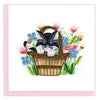 Quilled Black Kitten Greeting Card
