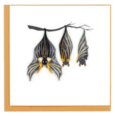 Quilled Halloween Bats Card
