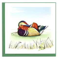 Quilled Mandarin Duck Greeting Card