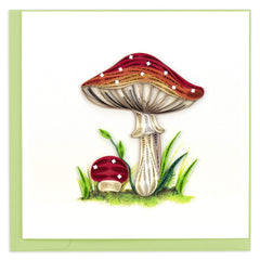 Quilled Wild Mushroom Greeting Card