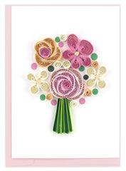 Quilled Flower Bouquet Gift Enclosure Mini Card