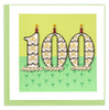 Quilled Birthday Milestone Greeting Card - 100