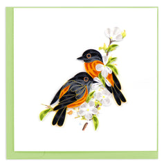 Quilled Baltimore Oriole Greeting Card