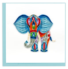 Quilled Abstract Elephant Greeting Card