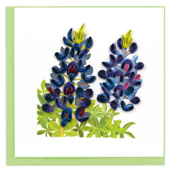 Quilled Bluebonnets Greeting Card