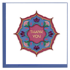 Quilled Radiating Floral Thank You Greeting Card