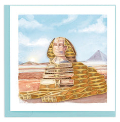 Quilled Great Sphinx of Giza Greeting Card