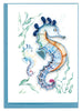 Quilled Colorful Seahorse Gift Enclosure Mini Card