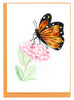 Quilled Monarch Milkweed Butterfly Gift Enclosure Mini Card