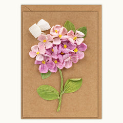 Purple Hydrangeas Handmade Card