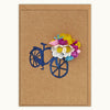 Bicycle with Flower Basket Handmade Card