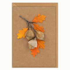 Handmade Acorns Greeting Card
