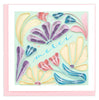 Quilled Bold Floral Thank You (French) Greeting Card