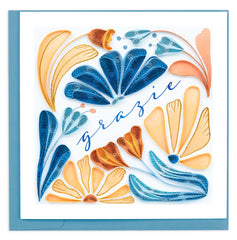 Quilled Bold Floral Thank You (Italian) Greeting Card