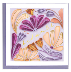 Quilled Bold Floral Thank You (Dutch) Greeting Card