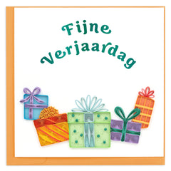 Quilled Birthday Presents (Dutch) Greeting Card