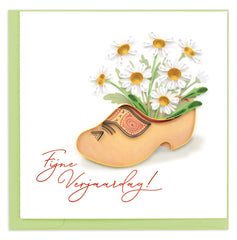 Quilled Dutch Clogs Birthday (Dutch) Greeting Card