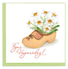 Quilled Dutch Clogs Birthday (Dutch) Greeting Card