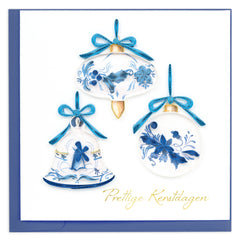 Quilled Delft Blue Ornaments (Dutch) Greeting Card