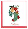 Quilled Christmas Stocking Bouquet Greeting Card